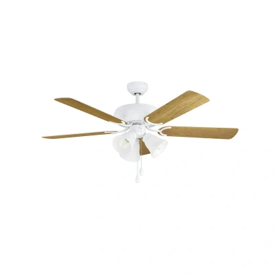 Abbildung von EGLO LED Deckenleuchte »LAS PALMAS Deckenventilator«, 3 flammig, Leuchtmittel E27 wechselbar, Deckenlampe, Ventilator mit Licht, Zugkette, Wendeflügel, Ø 132cm