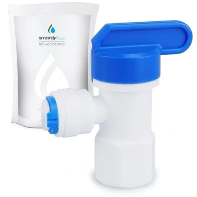 Abbildung von smardy Tankventil Absperrhahn für Vorratstank Osmoseanlage, 1/4&quot;(6,35mm) Wasserschlauch Absperrventil, Umkehrosmose Wassertank Quick Fitting