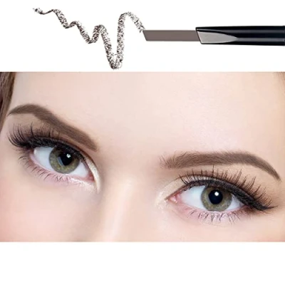 Abbildung von ANIFER Augenbrauenstift Dunkelbraun Wasserdichtes, automatisch einziehbares, langlebiges Make up mit zwei Enden (dunkelbraun/Dark Brown # 2)