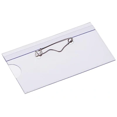 Abbildung von OPUS 2 Namensschilder 75x40 mm mit Nadel, 24 Stück, farblos, 75 x 40 mm, 121263