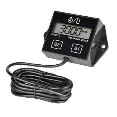 Abbildung von Runleader Wartungsstundenzähler, Motordrehzahlmesser, austauschbare Batterie für Rasentraktor Generator Kettensäge Mini Bike Außenborder Motorroller Schneemobil Hochdruckreiniger(011A)