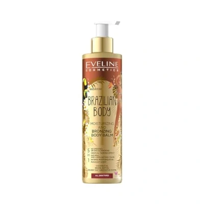 Abbildung von Eveline Cosmetics Brazilian Body 5 in 1 Feuchtigkeitsspendende Bräunungslotion Natürliche Goldene Bräune mit Kokosöl, Kakaobutter und Paranussöl 200ml