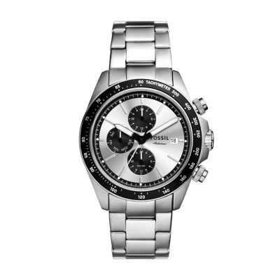 Abbildung von Fossil Traditional Autocross Chronograph silvercoloured, Herren, Größe: One Size, Silver/coloured
