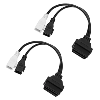 Abbildung von YINETTECH 2 STÜCKE 2x2 poliges auf 16 OBDII OBD2 Diagnoseadapterkabel Anschluss von OBD II 16pin Diagnosewerkzeug Motorsystem Teile