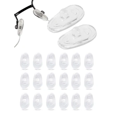 Abbildung von Brillen Nasenpads Einschraub Silikon Tropfenform Packung mit 10 Paaren 17mm von Sports World Vision