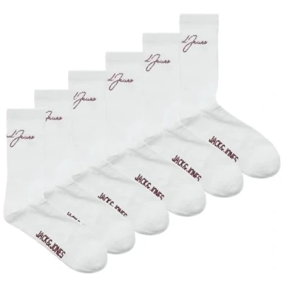 Abbildung von JACK &amp; JONES Herren Jactennis Sock 6 Pack Socken, White/Pack:White White White, Einheitsgröße