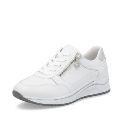 Abbildung von Rieker Damen Low Top Sneaker N9501, Frauen Halbschuhe, lose Einlage,Turnschuhe,Laufschuhe,straßenschuhe,Strassenschuhe,Weiss (80),38 EU / 5 UK