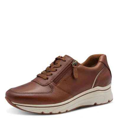 Abbildung von Tamaris Damen Low Top Sneaker, Frauen Halbschuhe,Wechselfußbett,Turnschuhe,Laufschuhe,Freizeit,sportlich,Halbschuhe,Sportschuhe,Muscat,37 EU