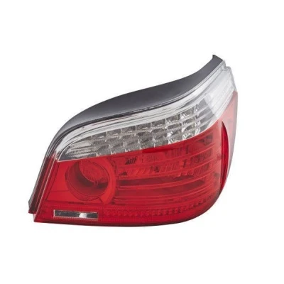 Abbildung von HELLA 2VP 009 425 121 Rückleuchte rechts LED, P21W, W16W 12 glasklar, Rot mit Glühlampen Lampenträger BMW: 5 Saloon