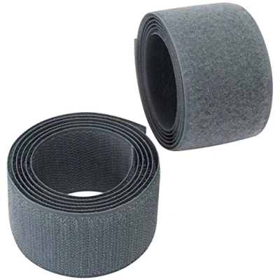 Abbildung von AERZETIX C65995 Klettband/ rolle 40 mm 1 meter organizer/kabelbinder band für kleidersäcke aus polyamid und polyester farbe: bleigrau