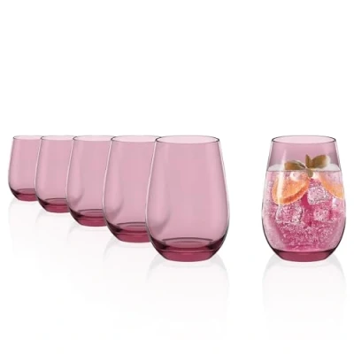 Abbildung von Stölzle Lausitz Gläser ELEMENTS 465 ml Flieder I Trinkgläser 6er Set spülmaschinenfest hohe Stoßfestigkeit Universalgläser als Wassergläser Saftgläser Whisky