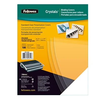 Abbildung von Fellowes PVC Deckblätter, 180 Mikron, transparent