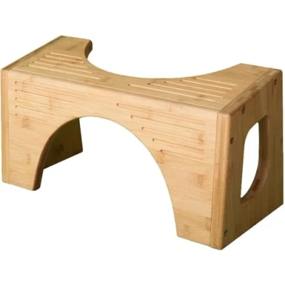 Abbildung von Squatty Potty The Original Bambus Flip Toilette Hocker, 7 Zoll &amp; 9 Höhe, Braun
