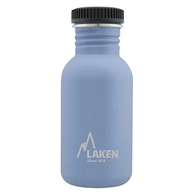 Abbildung von Laken Basic Steel flasche, Edelstahlflasche für Kinder und Erwachsene,Standard Mund Schraubverschluss, 0,5L Blau