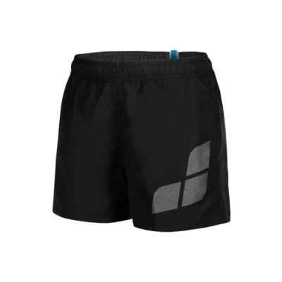 Abbildung von Arena Jungen Boys&#039; Beach Short Logo Swim Trunks, Black White, 164 EU