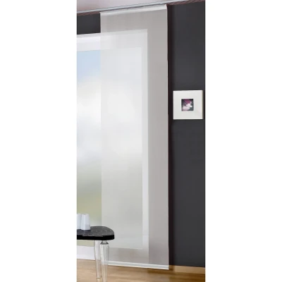 Abbildung von Home fashion 86110 701 weiß Schiebevorhang &quot;Rom&quot; Uni / 245 x 60 cm Voile