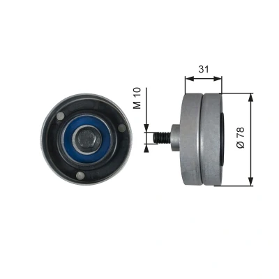 Abbildung von GATES T36510 Umlenkrolle Micro V UNIQUE FIT