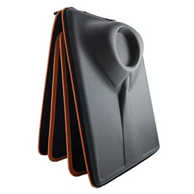 Abbildung von Packshi® Hemdentasche Knitterfreies Hemd Herren Hartschale für Die Reise Hemden Transport Im Koffer Reisetasche Rucksack Kleidersack Mit Falthilfe Geschenk Männer Orange