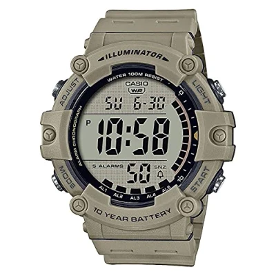 Abbildung von Casio Digitaluhr, Herren, Größe: One Size, Beige