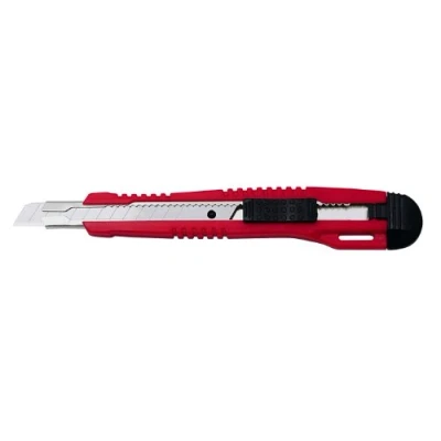 Abbildung von Wedo 783009 Profi Cutter Standard (Klingenführunng, aus Metall, 9 mm) rot/schwarz