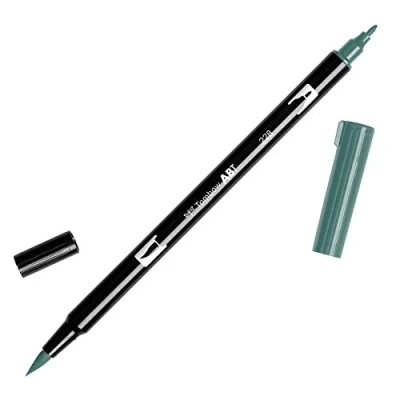 Abbildung von Tombow ABT 228 Fasermaler Dual Brush Pen mit zwei Spitzen, grey green