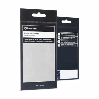 Abbildung von Luxshield Reflektoren Sticker Set Universalzuschnitt für Fahrrad Roller Kinderwagen Kinder