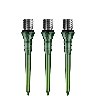 Abbildung von Mission Darts X2623 Titan Pro 26 mm gerillte Dartspitze, Umwandlungspunkt, Farbverlauf, Grün