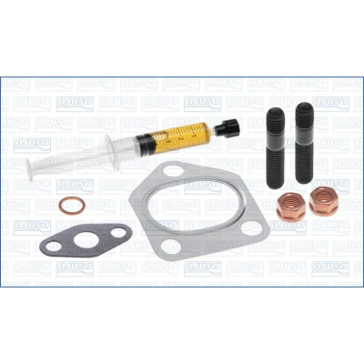 Abbildung von AJUSA JTC11042 Montagesatz, Lader with studs, syringe oil mit Dichtungen Montageanleitung BMW: 3 Saloon, Touring