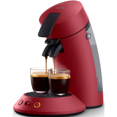 Abbildung von PHILIPS Senseo Original Plus, Kaffeepadmaschine (Kaffeestärkewahl, Kaffee Boost Technologie, aus recyceltem Plastik), rot, (CSA210/90)