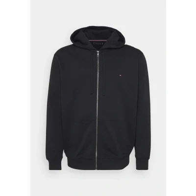 Abbildung von Tommy Hilfiger Essential ZIP Through Sweatjacke, Herren, Größe: 5XL, Black
