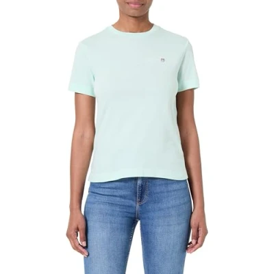 Abbildung von GANT Shield Tshirt basic, Damen, Größe: Medium, Faded mint