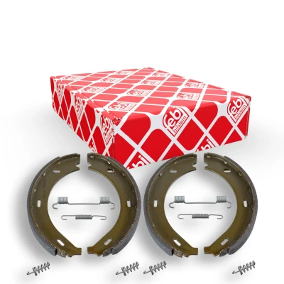 Abbildung von FEBI BILSTEIN 31150 Handbremsbeläge Hinterachse mit Anbaumaterial MERCEDES BENZ: Vito Van