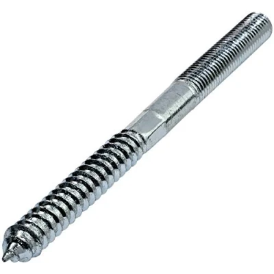 Abbildung von AERZETIX C44769 Satz von 10 schraube mit doppelgewinde stockschrauben stehbolzen für schraubstift metall holz oder ohne dübel Ø10x140mm aus verzinktem stahl farbe silber