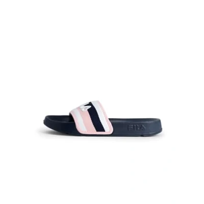 Abbildung von Fila Morro BAY Stripes WMN Pantolette flach, Damen, Größe: 39, navy powder pink Textil
