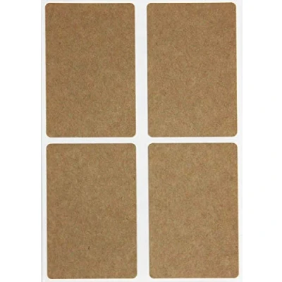 Abbildung von Aufkleber Kraftpapier 75 mm x 50 rechteckige Sticker Größe 7,5 cm 5 viereckige Etiketten 200 Vorteilspack von Royal Green
