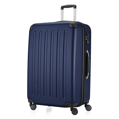 Abbildung von HAUPTSTADTKOFFER SPREE Großer Hartschalen Koffer Trolley Rollkoffer Reisekoffer, 4 Doppel Rollen, 75 cm, 119 L, Dunkelblau
