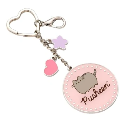 Abbildung von Pusheen The Cat Schlüsselanhänger mit Mini Charms, Rosa, Rosa und silberfarben, One size
