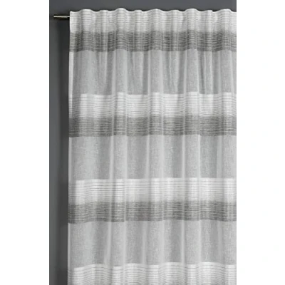 Abbildung von GARDINIA Vorhang mit verdeckten Schlaufen und Gardinenband, Blickdicht, Lichtdurchlässig, Gardine Etamine, Grau, 140 x 245 cm