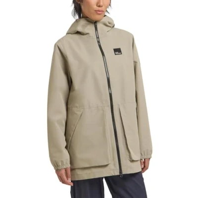 Abbildung von Jack Wolfskin Terraview Hardshelljacke, Damen, Größe: Large, Stone