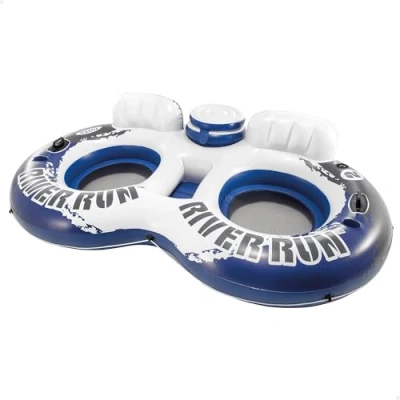 Abbildung von Intex 58837EU Aufblasbarer Doppel Schwimmring River Run, Vinyl, Mehrfarbig, 243x157 cm