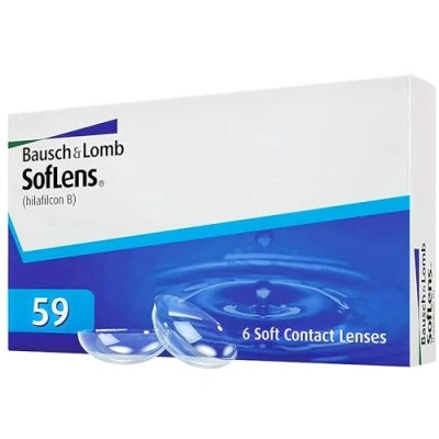 Abbildung von Bausch + Lomb SofLens 59 Monatslinsen, sphärische Kontaktlinsen, weich, 6 Stück BC 8.6 mm / DIA 14.2 4.25 Dioptrien (1er Pack)