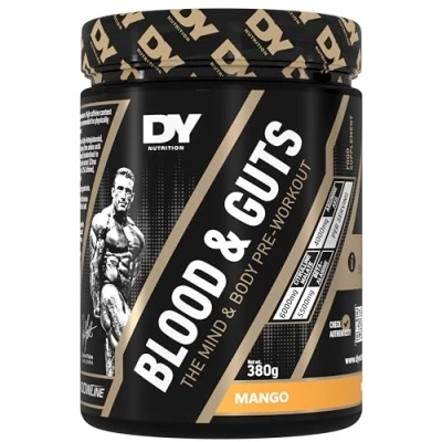 Abbildung von Dorian Yates Nutrition Blood &amp; Guts Pre Workout Booster mit Arginin + Citrullin (380g, Mango)