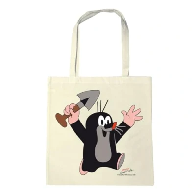 Abbildung von Logoshirt® Der kleine Maulwurf I Juhu wiederverwendbare Tasche Stofftasche Baumwolltasche bedruckt 100% Baumwolle mit langen Tragegriffen natur lizenziertes Originaldesign