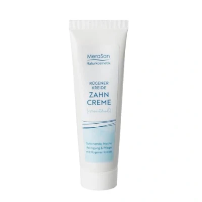 Abbildung von MeraSan Kreide Zahncreme Menthol, Naturkosmetik, sehr ergiebige vegane Zahnpasta mit Rügener 50ml