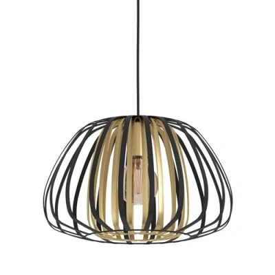 Abbildung von Eglo 99666 Hängeleuchte ENCINITOS schwarz, gold H:110 Ø:37,5cm dimmbar