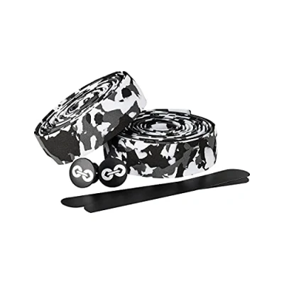 Abbildung von URBAN ZWEIRAD Lenkerband Reißfestes Rennrad inkl. Endstopfen und Klebestreifen schwarz/weiß extra griffig 2 x 200 cm 3 mm Stärke