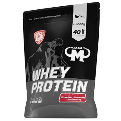 Abbildung von Mammut Nutrition Whey Protein, Strawberry Cheesecake Chocolate Chips, Molke, Eiweiß, Protein Shake, 1000 g