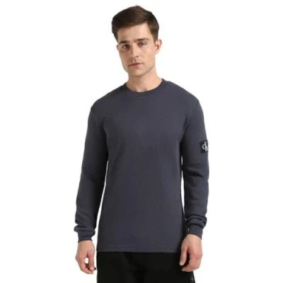 Abbildung von Calvin Klein Jeans Badge TEE Langarmshirt, Herren, Größe: XXL, India ink
