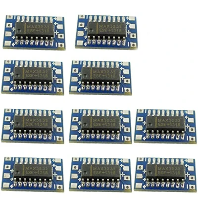 Abbildung von Aihasd 10 Stück Mini RS232 zu TTL MAX3232 Konverter Modul Board Level Converter Serial Port