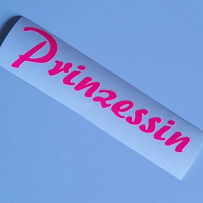 Abbildung von folien zentrum Prinzessin Neon pink 17 cm x 4 Auto Aufkleber JDM Tuning Autoaufkleber OEM Dub Decal Stickerbomb Bombing Fun Roller Scooter Motorrad